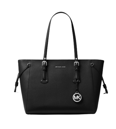 Voyager Medium Cross-Grain Leather Michael Kors Tote Bag