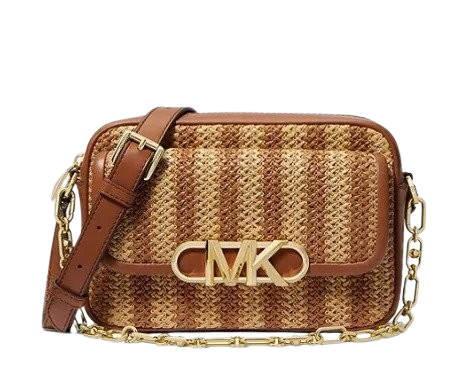 The Parker Striped Straw Michael Kors Crossbody Bag