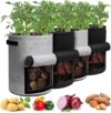 Homyhoo 10 Gallon Potato Grow Bags, 4 Pack