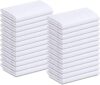 GOLD TEXTILES 24 White Polycotton Standard Pillowcases