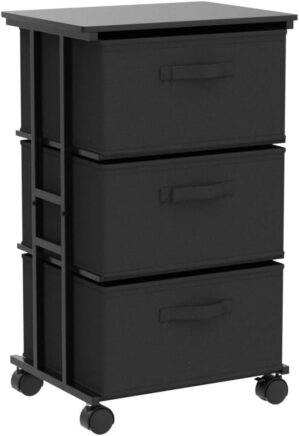 MAX Houser 3-Drawer Fabric Dresser Storage Unit
