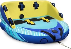 Evajoy 3 Person Inflatable Towable Tube for Boating