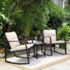 Greesum 3-Piece Wicker Rocking Bistro Set
