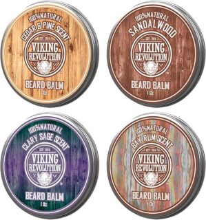 Viking Revolution 4 Beard Balm Variety Pack (1oz Each)