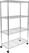 Seville Classics 4-Tier Adjustable Steel Wire Shelving Unit