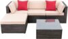 Devoko 5-Piece All-Weather Wicker Patio Set