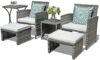 OC Orange-Casual 6 Piece Grey Wicker Patio Set