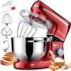 KUCCU 6-Speed 6.5 Qt Red Stand Mixer