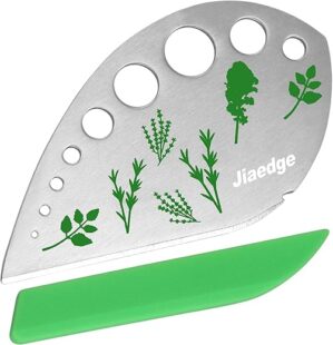 Jiaedge 9-Hole Stainless Steel Herb Stripper