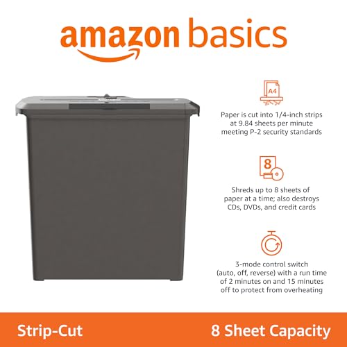 Amazon Basics 8-Sheet Paper Shredder - Image 2