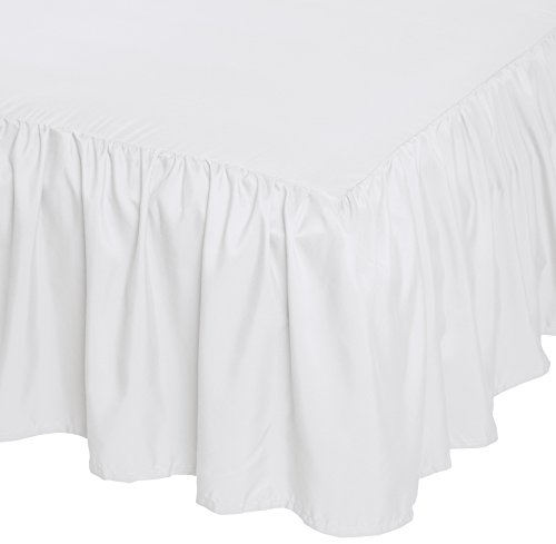 Amazon Basics Lightweight Ruffled Queen Bed Skirt, White - Image 2