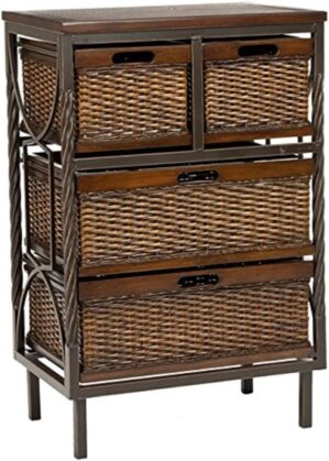 Safavieh Andrew Dark Teak 4-Drawer Cabinet