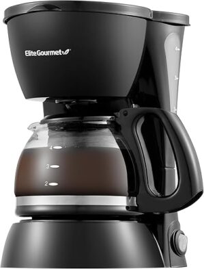 Elite Gourmet Automatic 4-Cup Coffee Maker with Pause