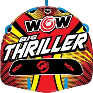 WOW Sports Big Thriller Towable Deck Tube, 1-2 Person
