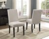 Roundhill Furniture Biony Tan Fabric Dining Chairs, Set of 2
