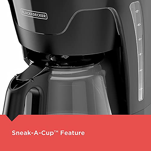 BLACK+DECKER 12-Cup Programmable Coffeemaker, Black - Image 4