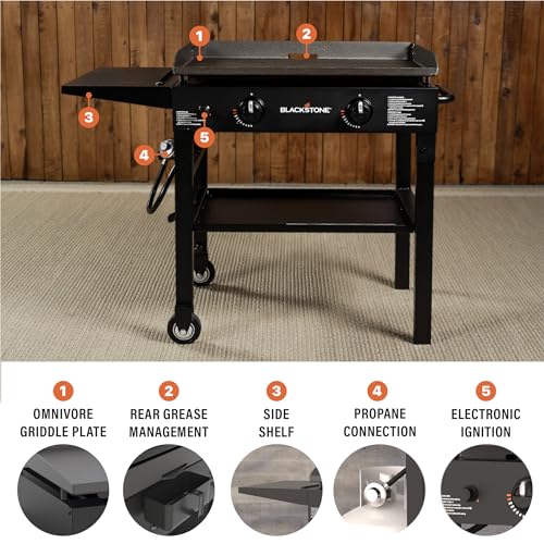 BLACKSTONE 28-Inch 2-Burner Outdoor Gas Griddle - Image 2