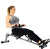 Sunny Health & Fitness Compact Adjustable Rowing Machine with 12 Resistance Levels