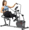 Sunny Health & Fitness Compact Recumbent Bike with Arm Exercisers
