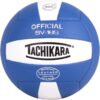 Tachikara Composite Leather Volleyball, Royal-White