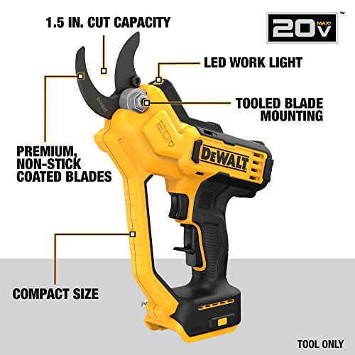 DEWALT 20V MAX Cordless Pruning Shears, Bare Tool - Image 3