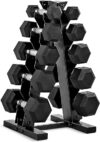 CAP Barbell Dumbbell Set with Rack, 150lbs/210lbs