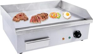 TBVECHI Electric Teppanyaki Griddle Cooktop with Thermostat