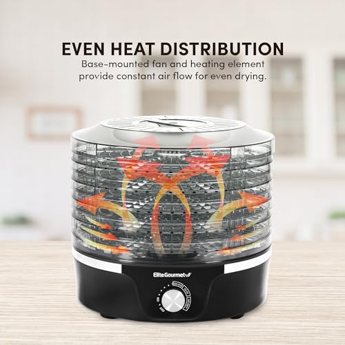 Elite Gourmet Food Dehydrator with Adjustable Temperature, 5 Trays - Image 3