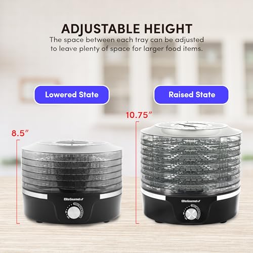 Elite Gourmet Food Dehydrator with Adjustable Temperature, 5 Trays - Image 2