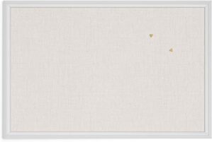 U Brands Farmhouse Linen Bulletin Board, 30"x20