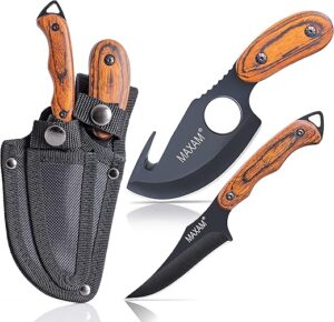 Maxam Fixed Blade Hunting Knife Set, 2-Piece