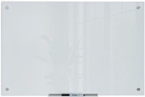 U Brands Glass Dry Erase Board, 35"x23", Frameless