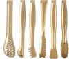 HINMAY Gold Plated Mini Serving Tongs, Set of 6