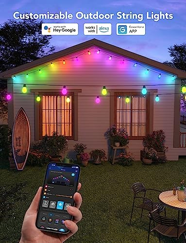 Govee Smart Outdoor RGBIC String Lights, 96ft - Image 4