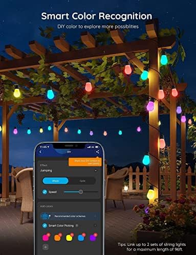 Govee Smart Outdoor RGBIC String Lights, 96ft - Image 2
