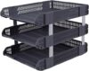 Saiuaal Grey 3-Tier Stackable Office Desk Organizer