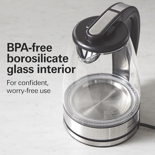 Hamilton Beach 1.7L Electric Glass Tea Kettle, Auto-Shutoff - Image 3