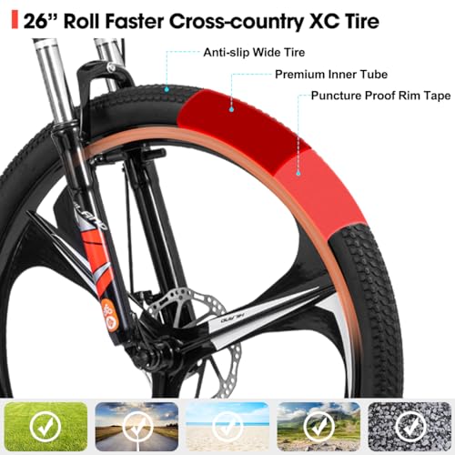 HH HILAND 21-Speed Aluminum Mountain Bike, 26-Inch Wheels - Image 3
