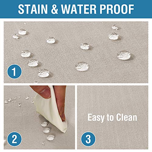 H.VERSAILTEX Linen Textured 60x120 Inch Spill-Proof Tablecloth - Image 3