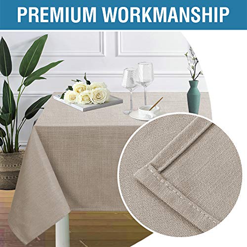 H.VERSAILTEX Linen Textured 60x120 Inch Spill-Proof Tablecloth - Image 4