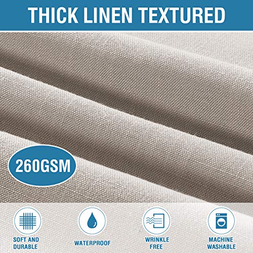 H.VERSAILTEX Linen Textured 60x120 Inch Spill-Proof Tablecloth - Image 2