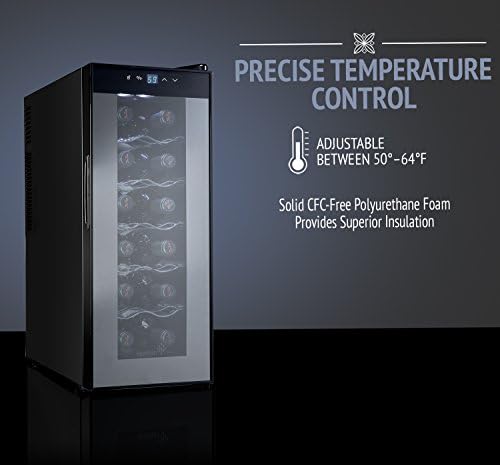 Ivation 12-Bottle Thermoelectric Wine Cooler with Digital Display - Image 3