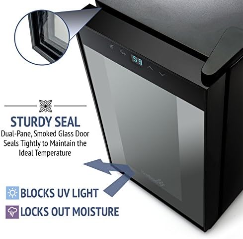 Ivation 12-Bottle Thermoelectric Wine Cooler with Digital Display - Image 4