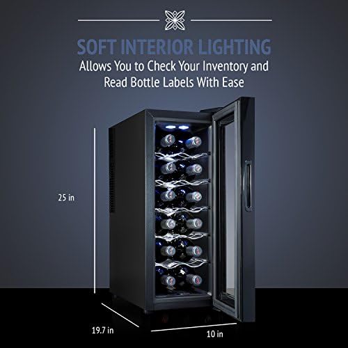 Ivation 12-Bottle Thermoelectric Wine Cooler with Digital Display - Image 5