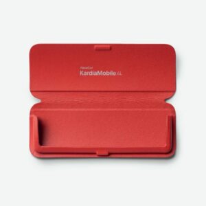AliveCor KardiaMobile 6L Leather Travel Case - Red