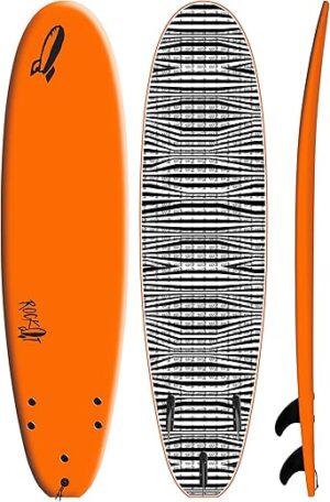 Rock It Midsized Soft Top Surfboard for Beginners