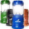 MalloMe Multicolor Camping Lanterns 4 Pack LED Rechargeable