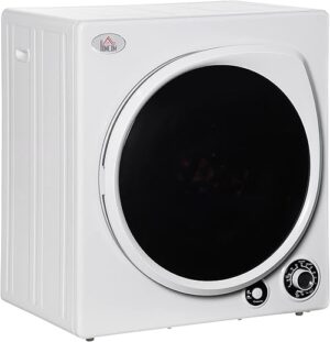 HOMCOM Portable 1350W Clothes Dryer, 5 Modes, White
