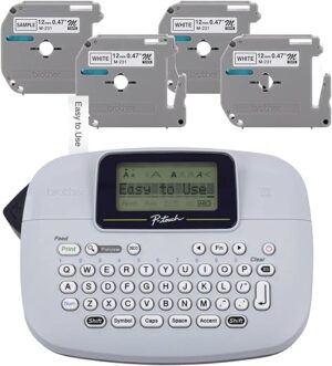 Brother PT-M95 Label Maker with 4 Tapes
