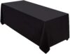 Surmente Rectangular Black Polyester Tablecloth 90×132